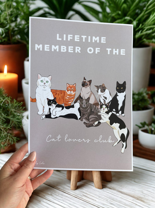Lifetime Member Of The Cat Lovers Club Digital Print