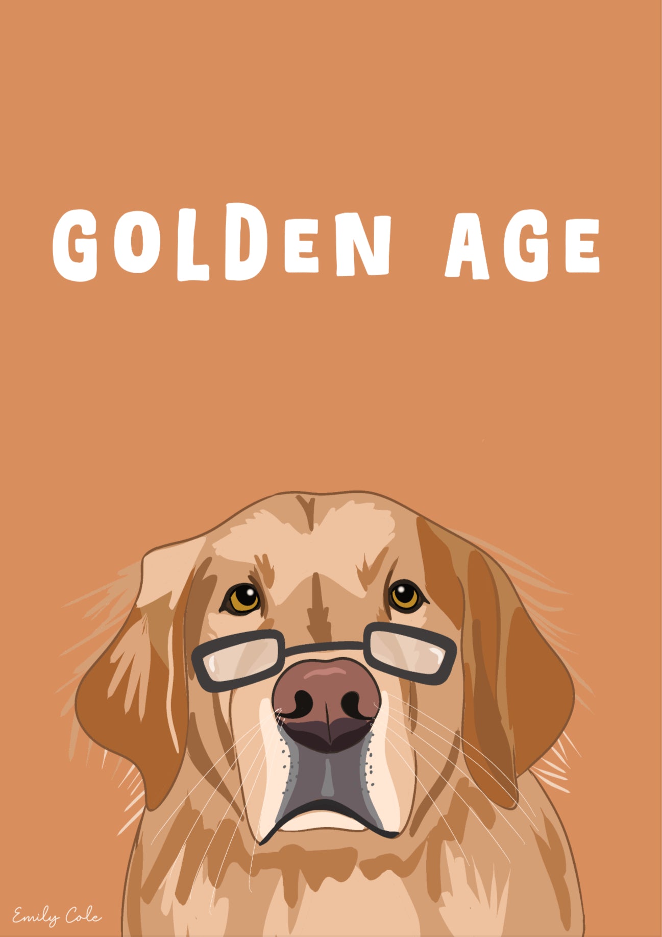 Golden Age A4 Golden Retriever Dog Poster