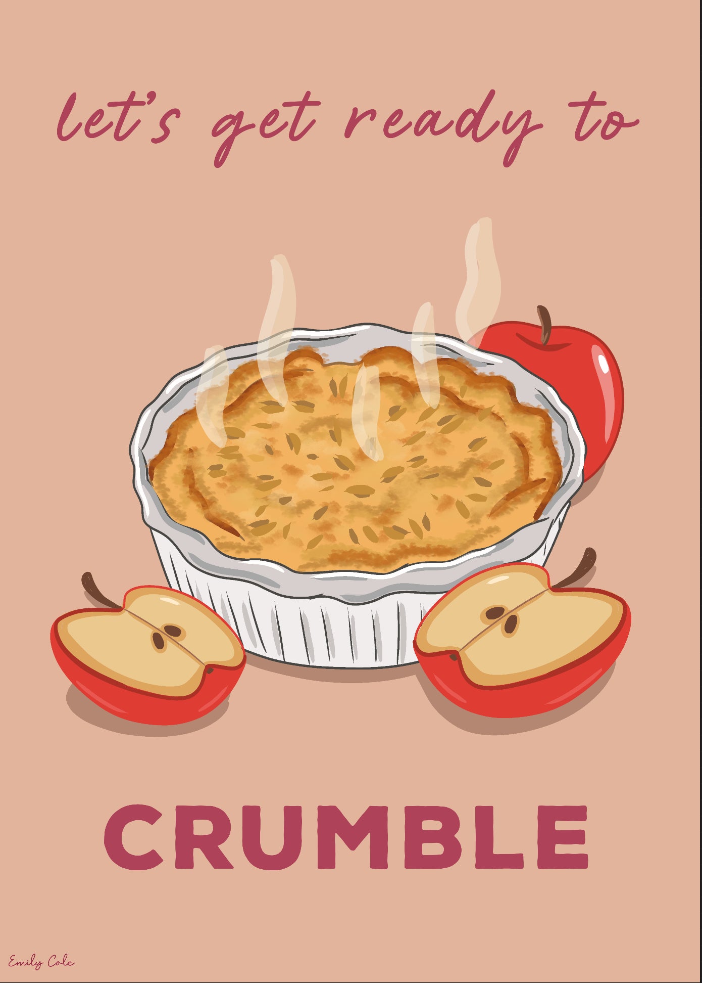 Let’s Get Ready To Crumble Cute Kitchen Pun Wall Art