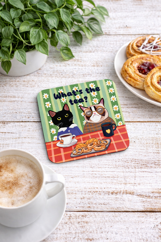 Set of 3 Tea Themed Coasters