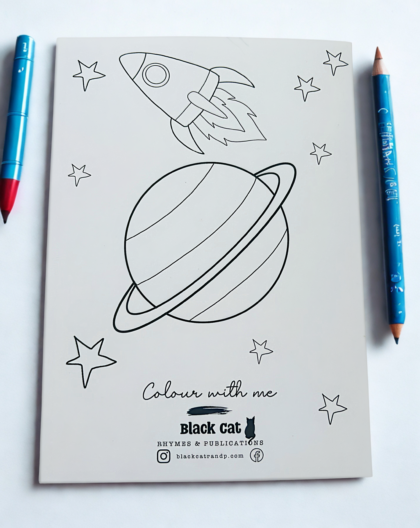 Colour-In Greetings Card - Love You To The Moon & Back