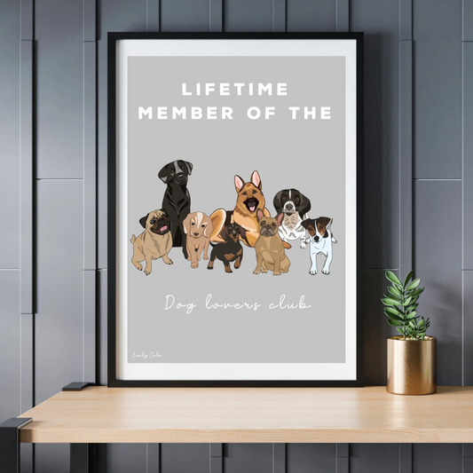 Lifetime Member Of The Dog Lovers Club Digital Prnt