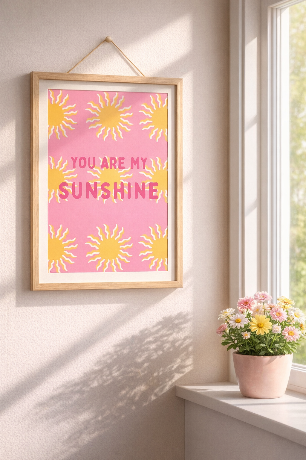 You Are My Sunshine Cute Retro Poster Print
