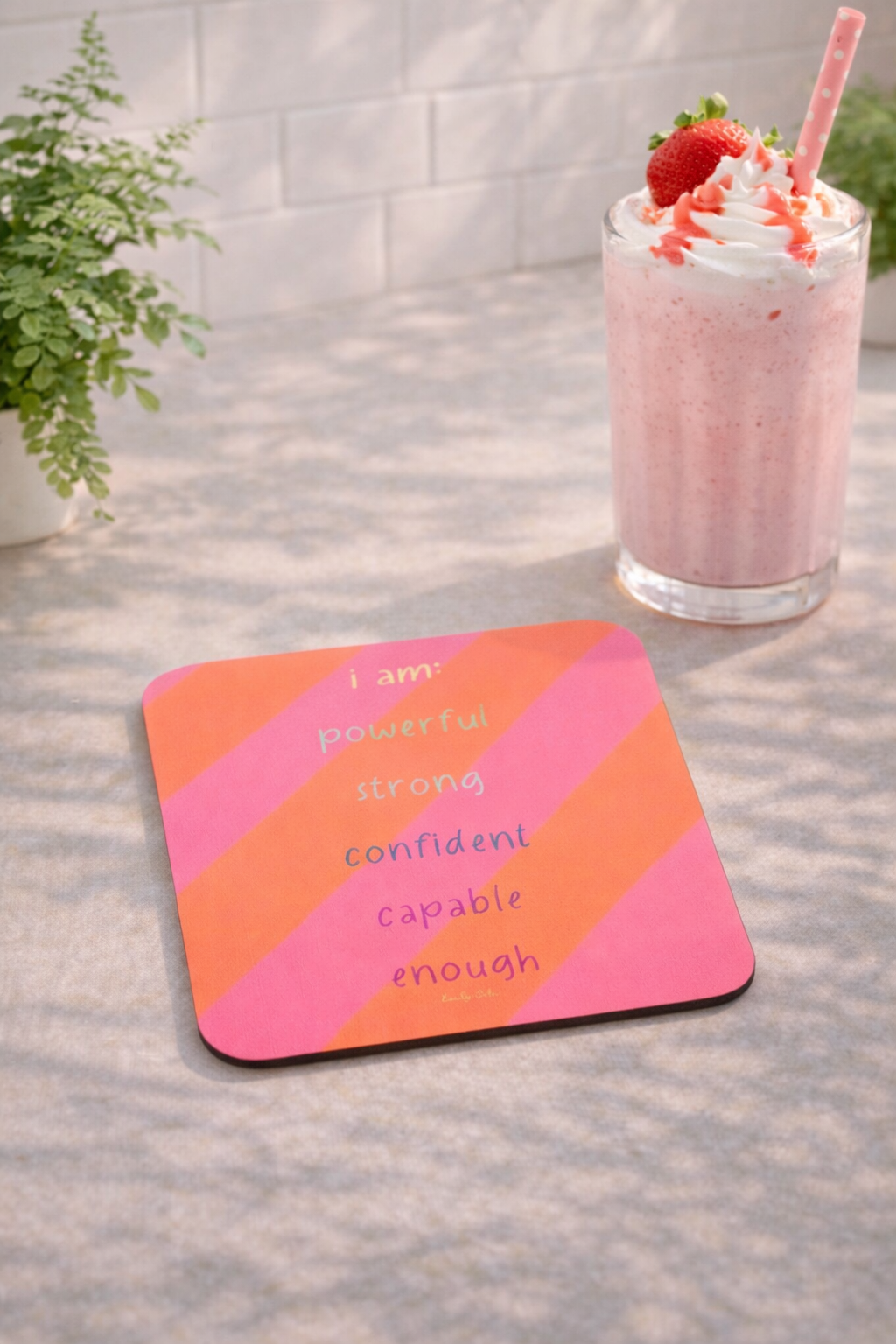 Set of 4 Bold & Vibrant Affirmation Coasters