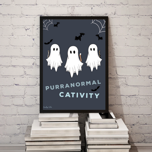 Halloween Purranormal Cativity Digital Poster Print