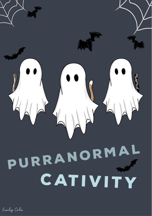 Halloween Purranormal Cativity Digital Poster Print