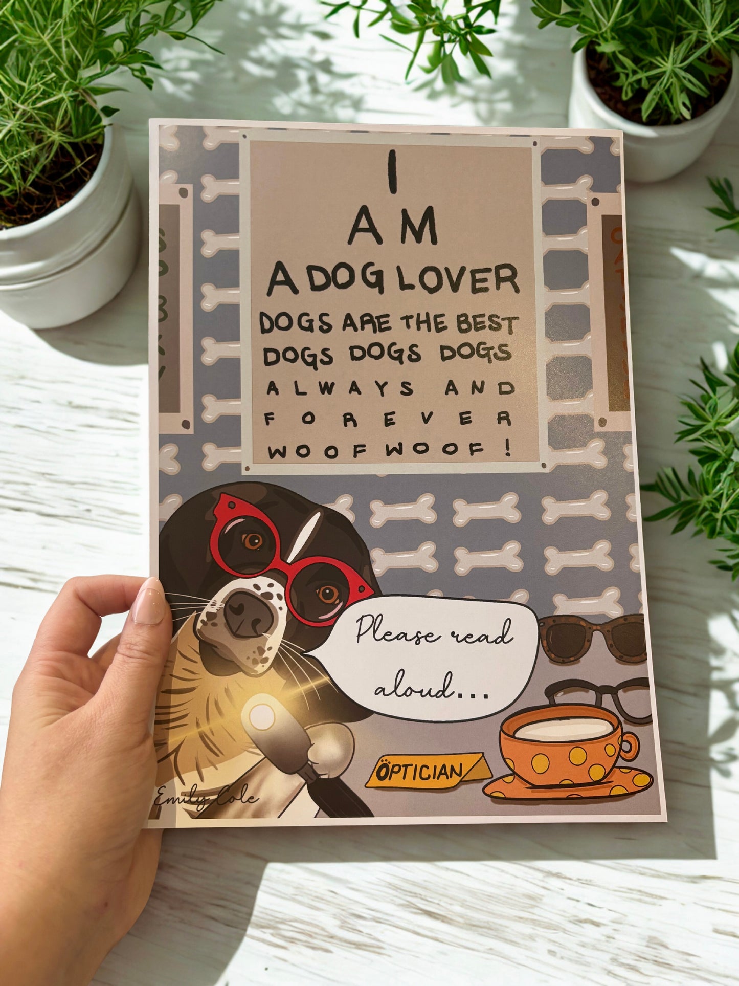 I Am A Dog Lover Opticians Springer Spaniel Dog Digital Poster Print