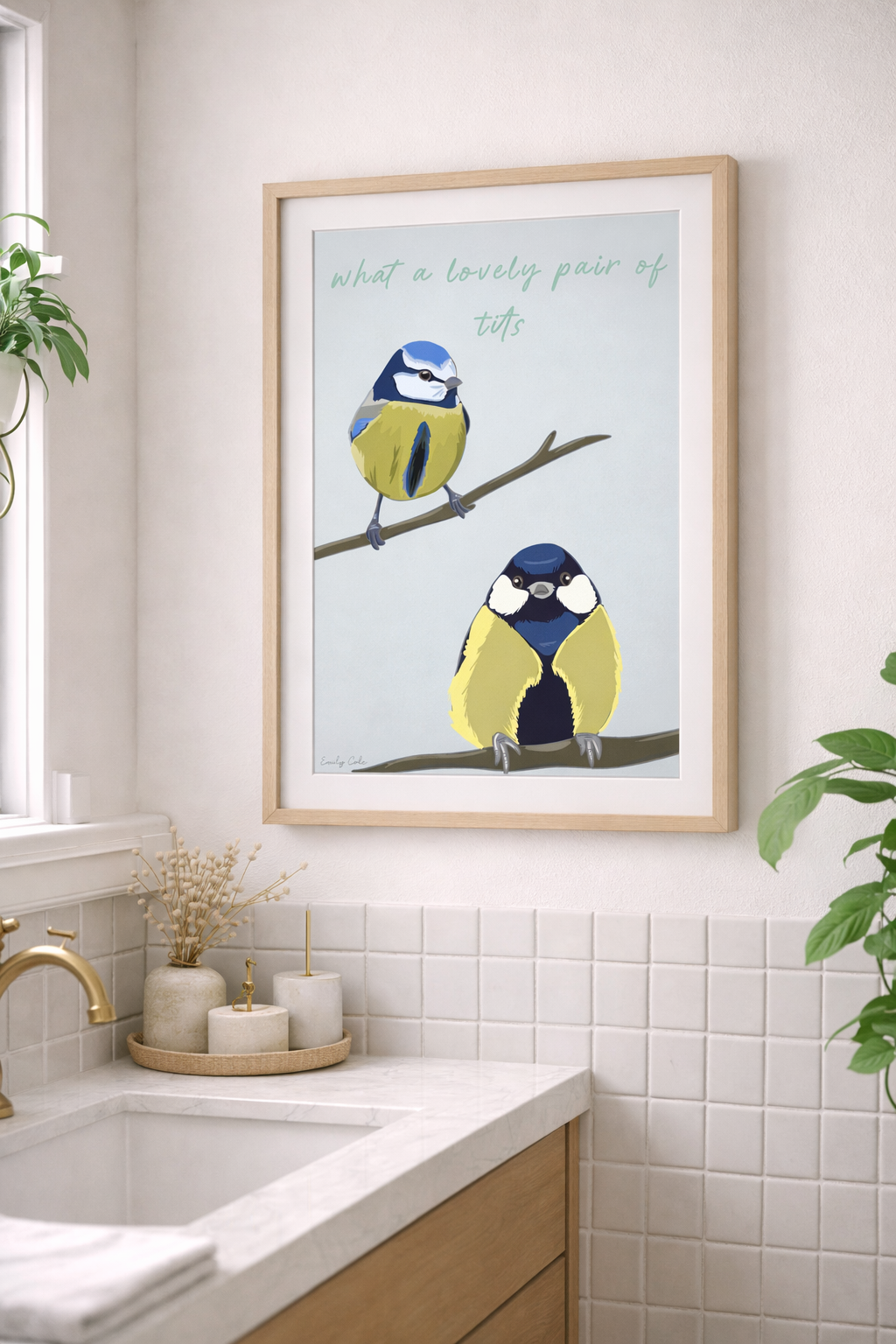 What A Lovely Pair Of Tits Funny Animal Lover Poster Print
