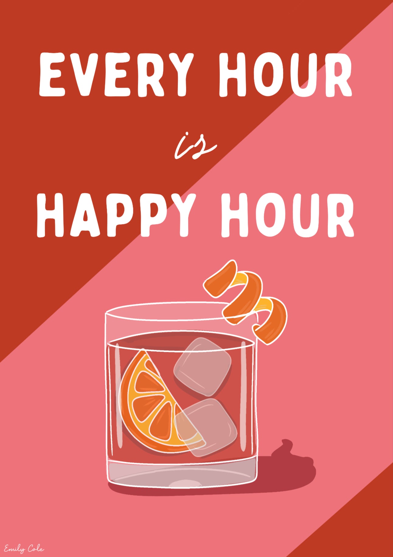 Set of 5 A4 Retro Cocktail Themed Poster Prints