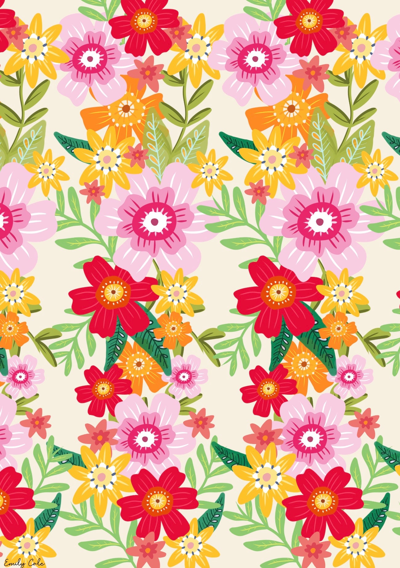 Beautiful Vibrant Botanical Floral Poster Print