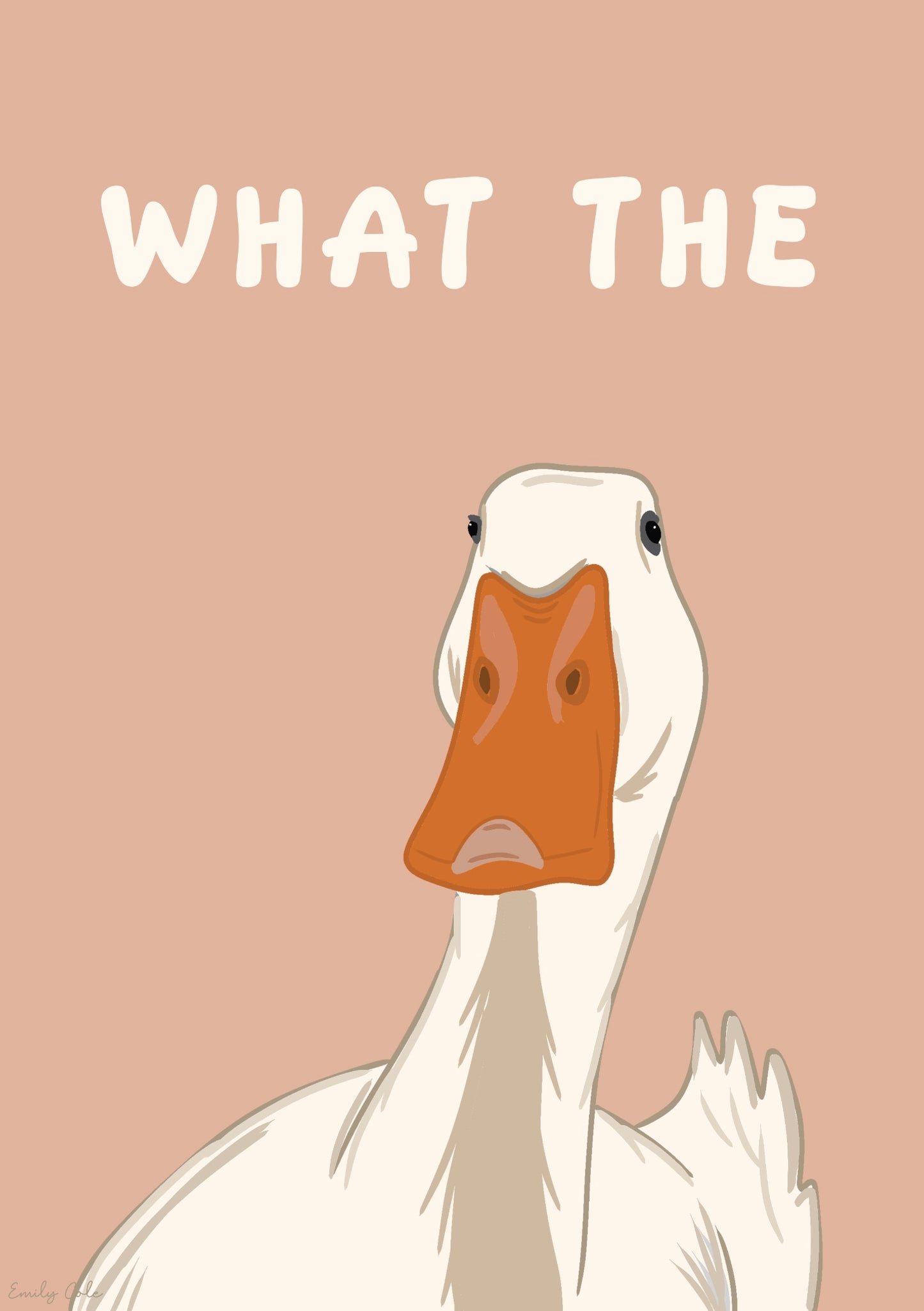 What The Duck Funny Duck Poster Print