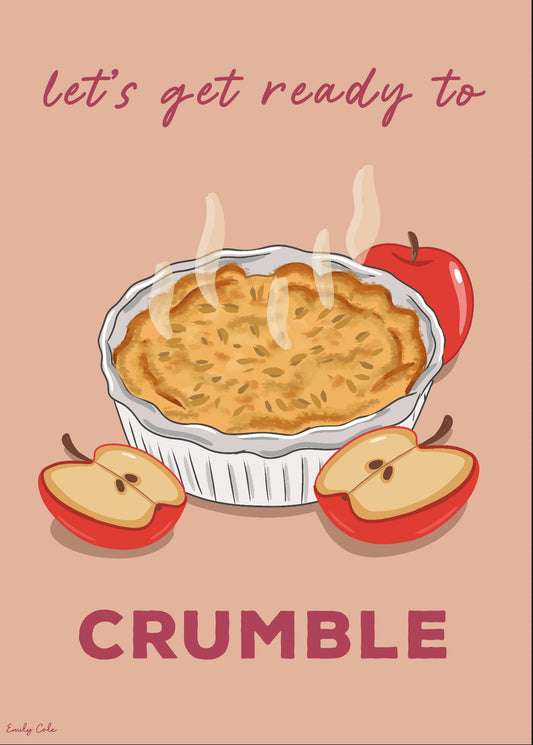 Let’s Get Ready To Crumble Cute Kitchen Pun Wall Art