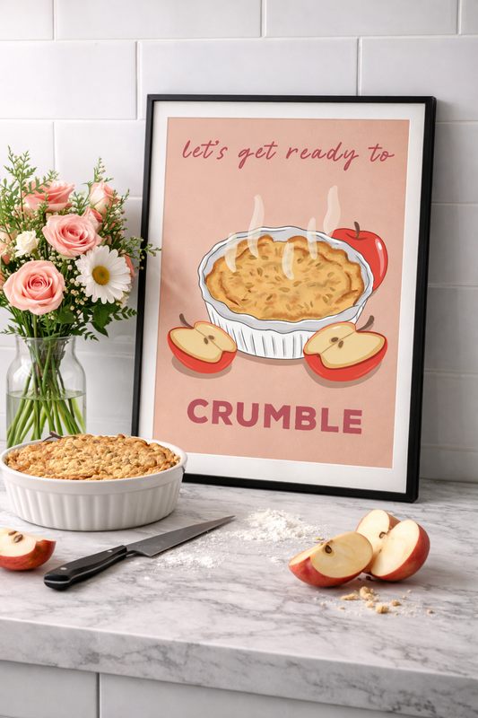 Let’s Get Ready To Crumble Cute Kitchen Pun Wall Art