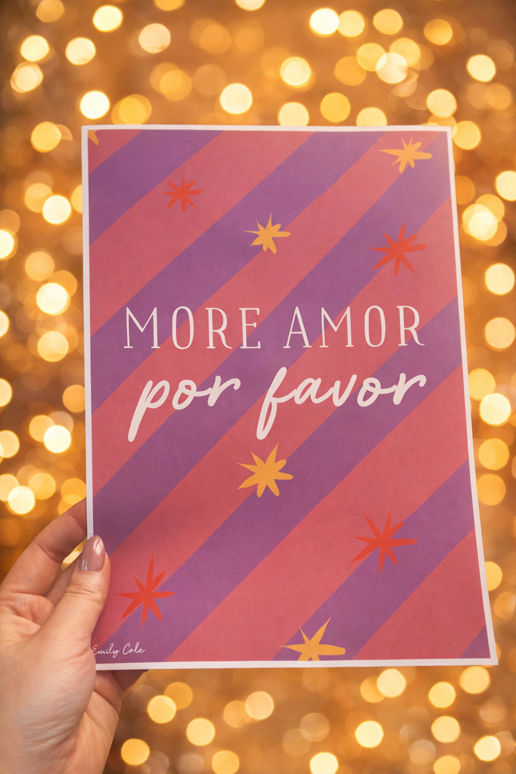 More Amor Por Favor Cute Spanish Style Poster Print