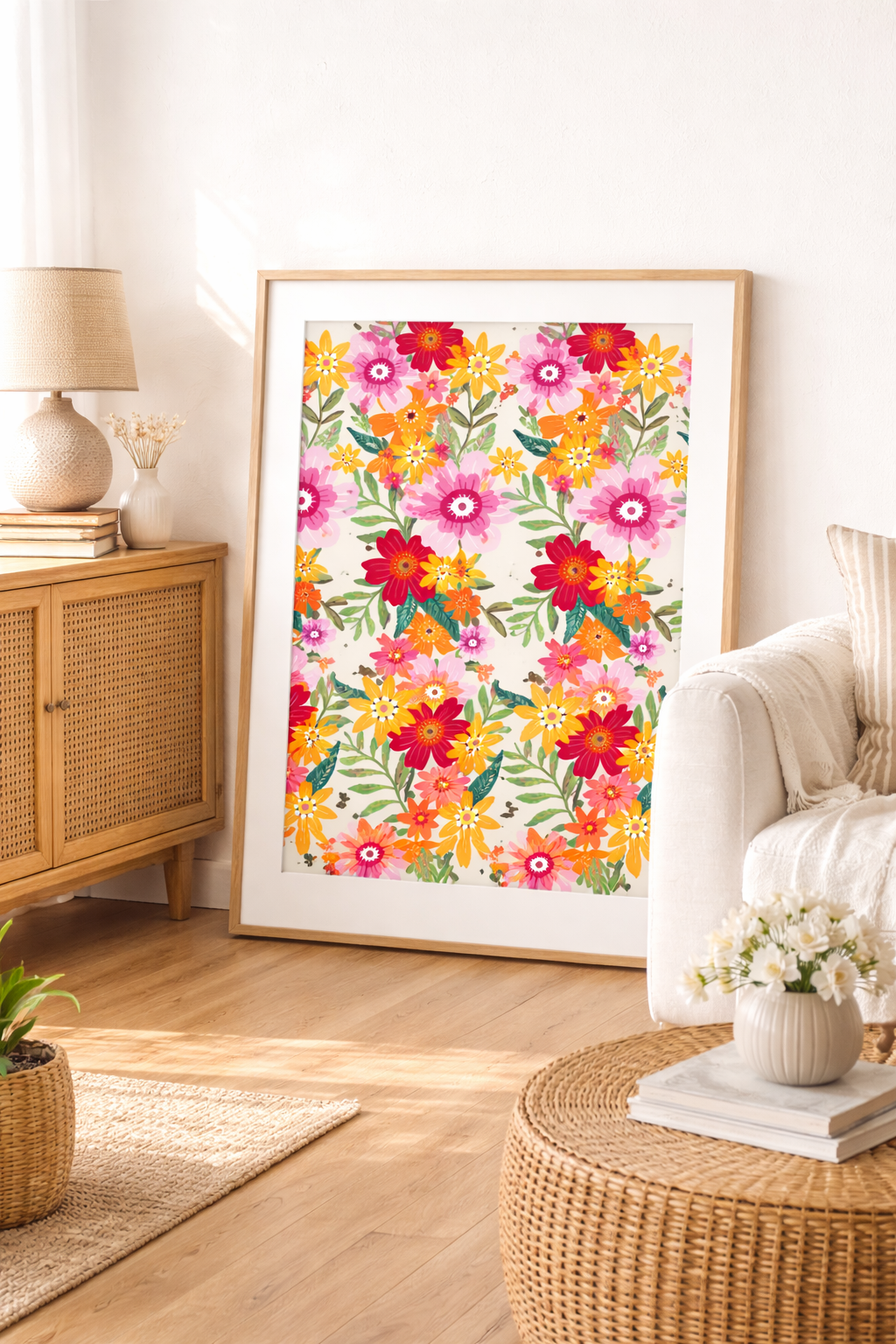 Beautiful Vibrant Botanical Floral Poster Print